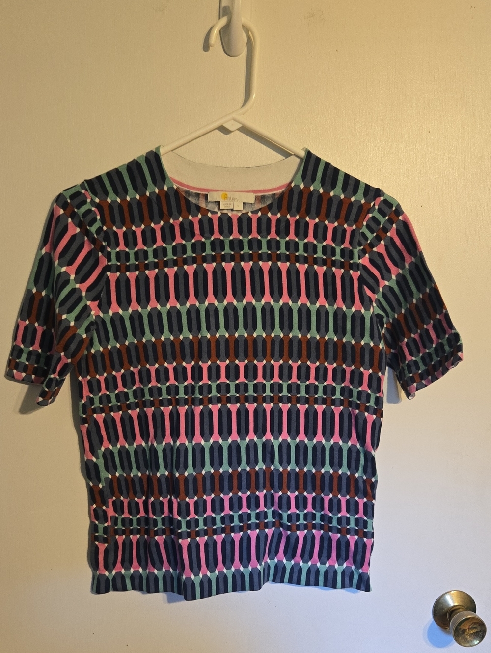 Biden Multicolor Geometric Short-Sleeve Tee
